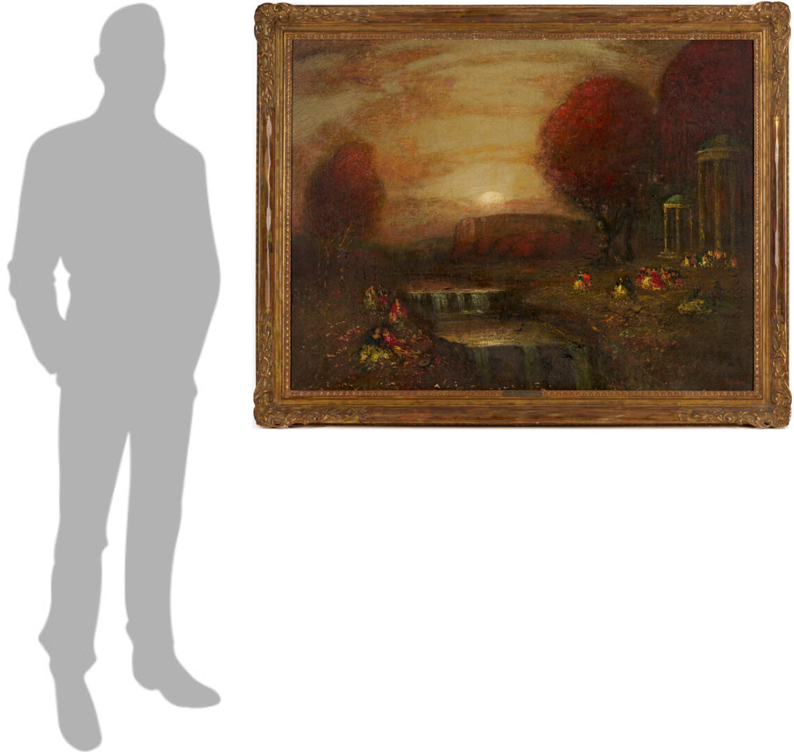 Lot 642: Henry Golden Dearth Oil on Canvas, “Garden Fete”