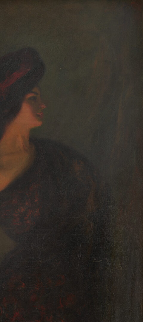 Lot 643: Louis Kronberg O/C Painting, Spanish Flamenco Dancer