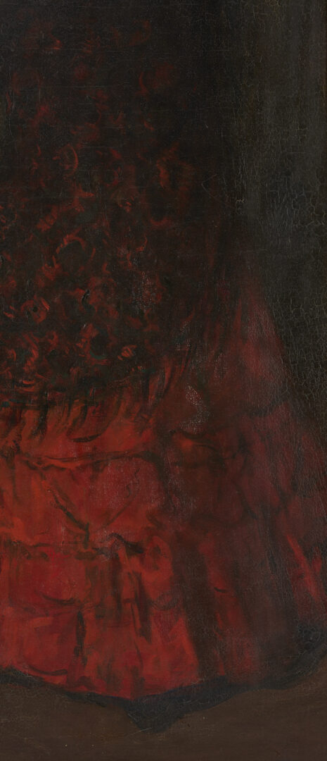 Lot 643: Louis Kronberg O/C Painting, Spanish Flamenco Dancer