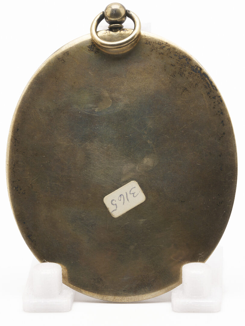 Lot 647: Portrait Miniature, Lady in Black Mourning Clothing