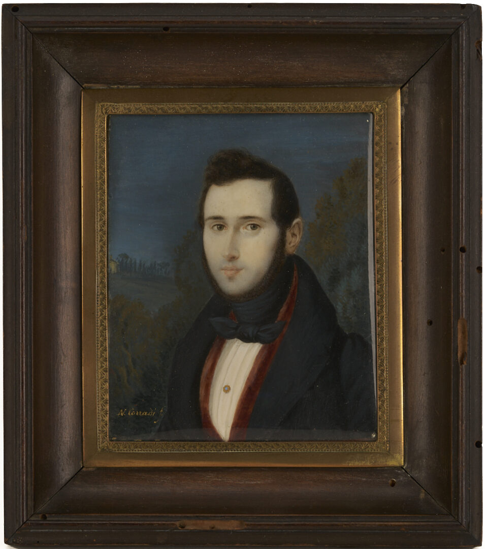 Lot 648: Portrait Miniature, poss. Creole, Nestor Corradi