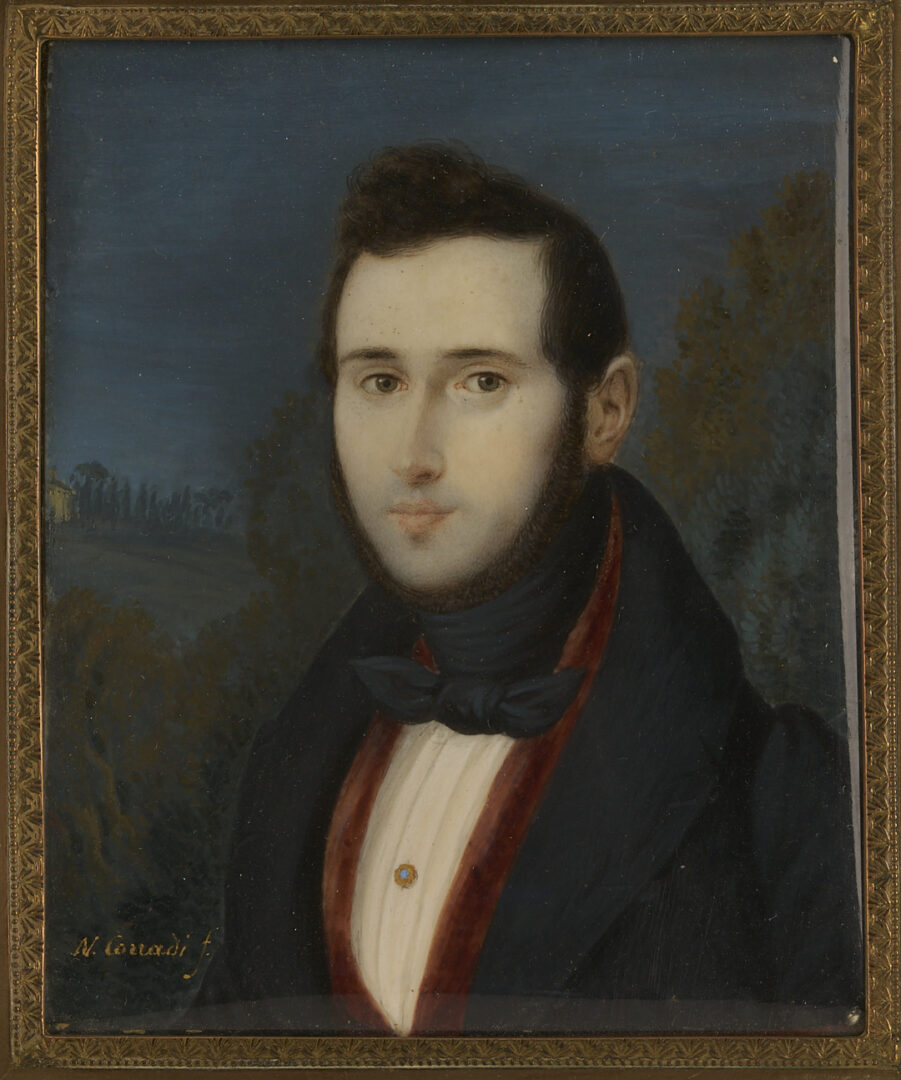 Lot 648: Portrait Miniature, poss. Creole, Nestor Corradi