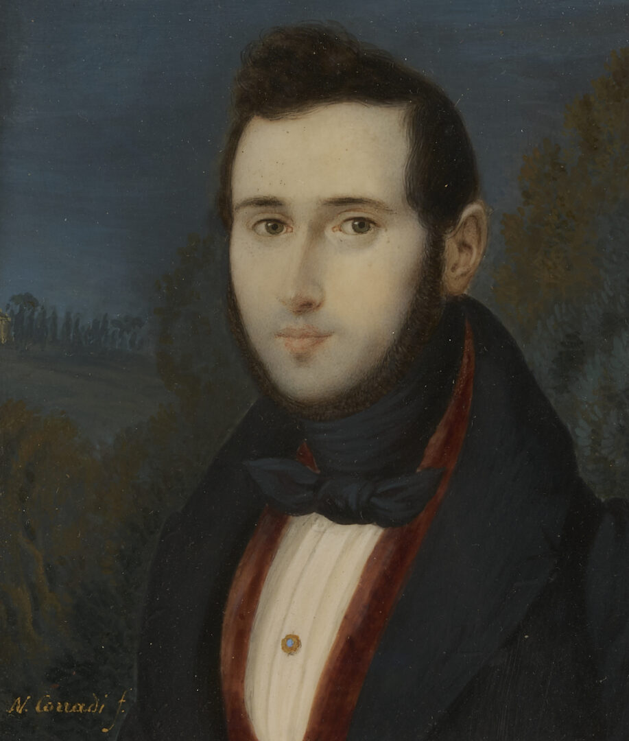 Lot 648: Portrait Miniature, poss. Creole, Nestor Corradi