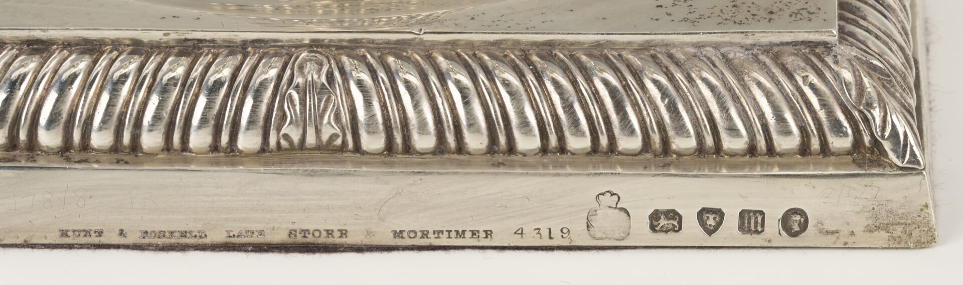 Lot 64: Pair Hunt and Roskell English Sterling Silver Candelabra