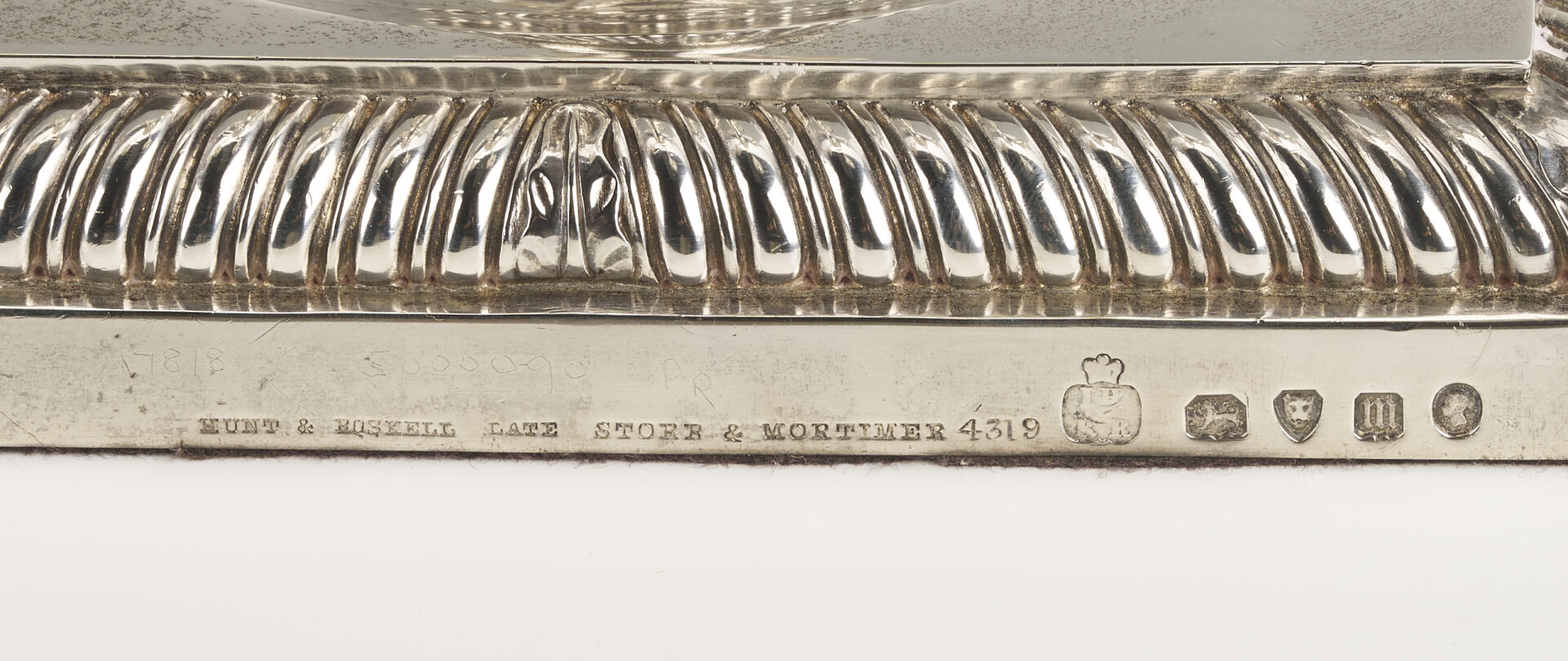 Lot 64: Pair Hunt and Roskell English Sterling Silver Candelabra