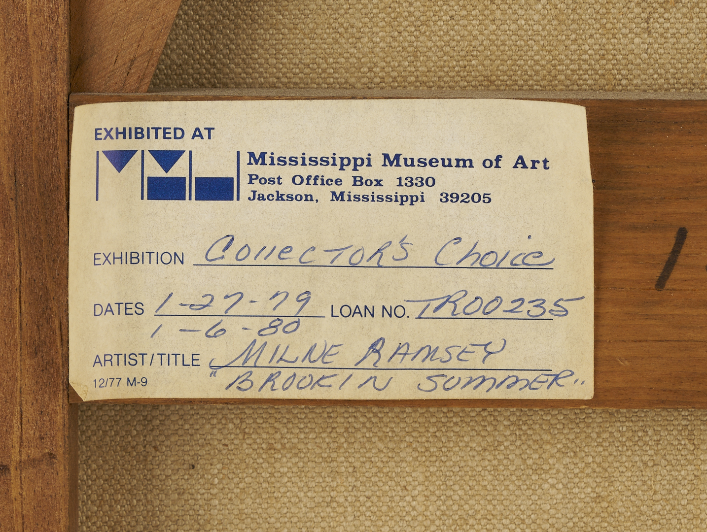 Lot 651: Milne Ramsey O/C Landscape Painting, Exhibited