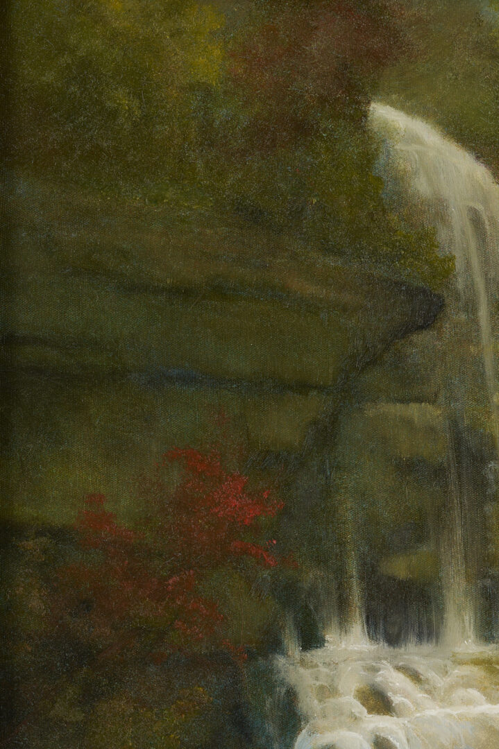 Lot 653: Ron Williams O/C Smoky Mountain Waterfall Painting