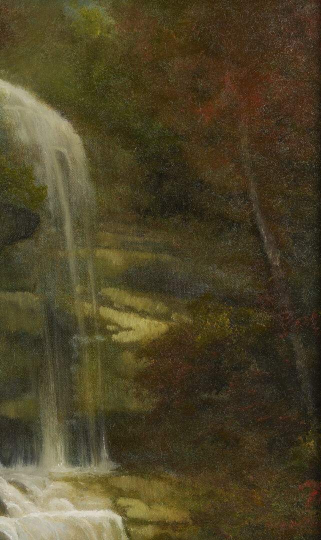 Lot 653: Ron Williams O/C Smoky Mountain Waterfall Painting