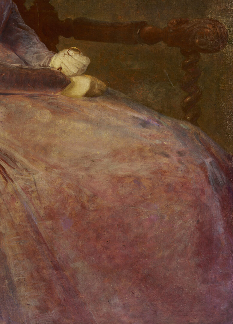 Lot 654: Carl Gutherz O/C Portrait of Kate Scruggs Gutherz, 1898