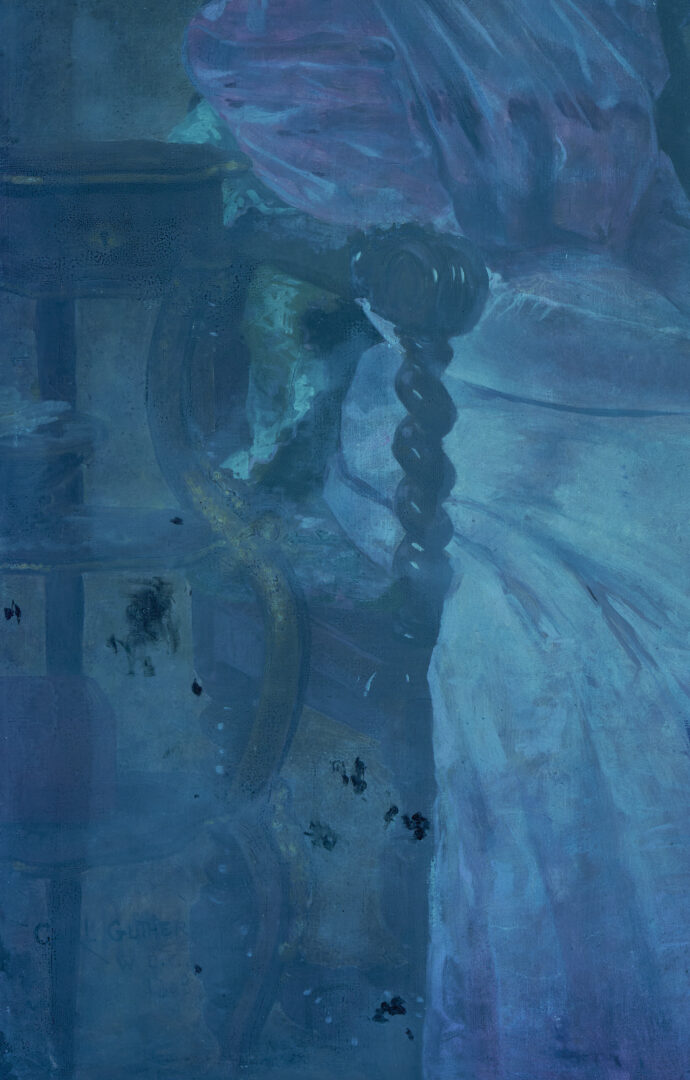 Lot 654: Carl Gutherz O/C Portrait of Kate Scruggs Gutherz, 1898