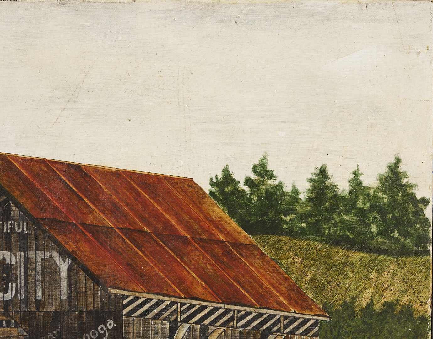 Lot 656: Thomas Shipley See Rock City Barn Painting, 1975