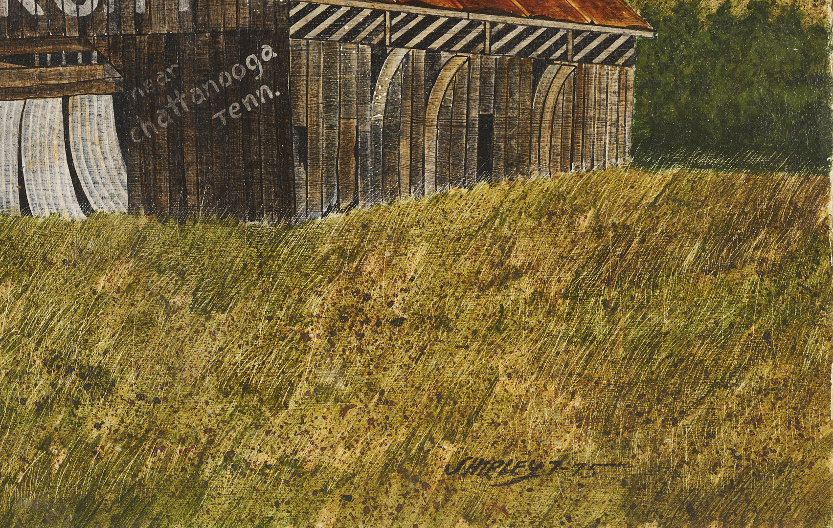 Lot 656: Thomas Shipley See Rock City Barn Painting, 1975