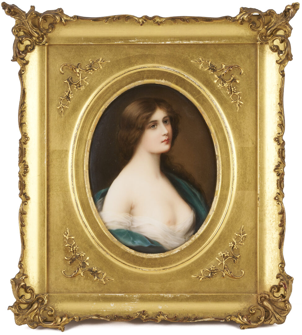 Lot 658: German Porcelain Portrait Plaque, Jeunesse