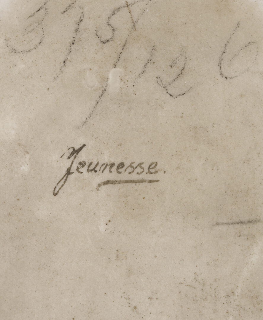 Lot 658: German Porcelain Portrait Plaque, Jeunesse