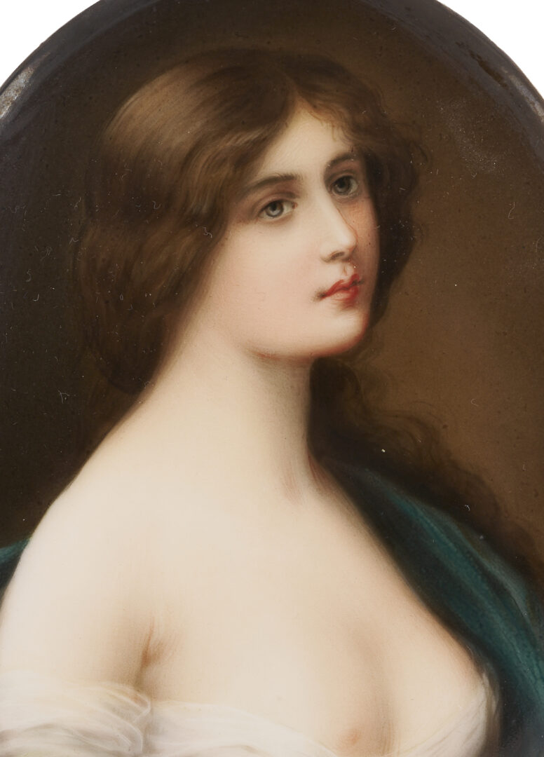 Lot 658: German Porcelain Portrait Plaque, Jeunesse