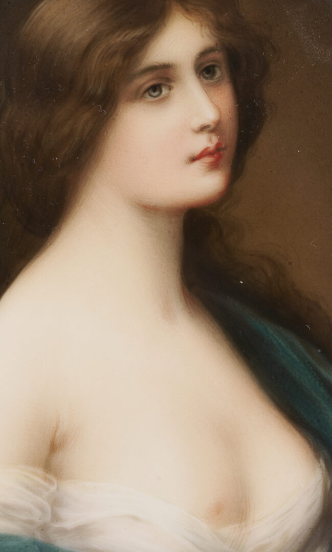 Lot 658: German Porcelain Portrait Plaque, Jeunesse