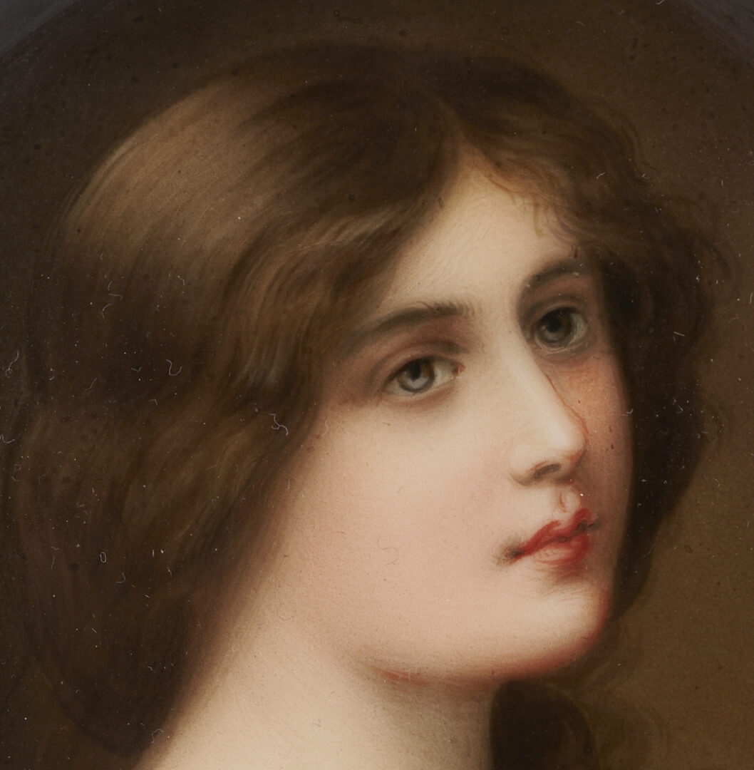 Lot 658: German Porcelain Portrait Plaque, Jeunesse