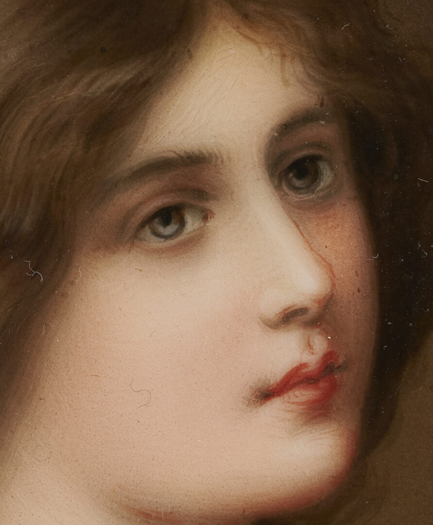 Lot 658: German Porcelain Portrait Plaque, Jeunesse