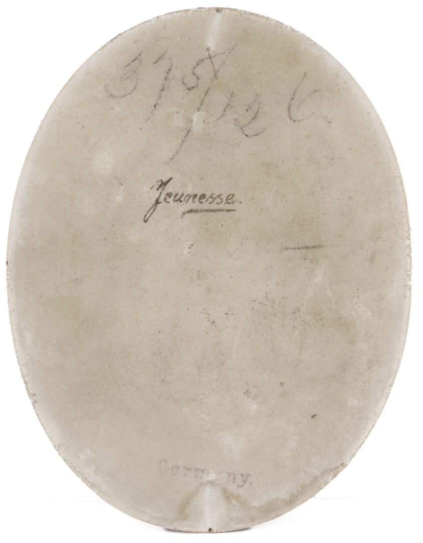 Lot 658: German Porcelain Portrait Plaque, Jeunesse