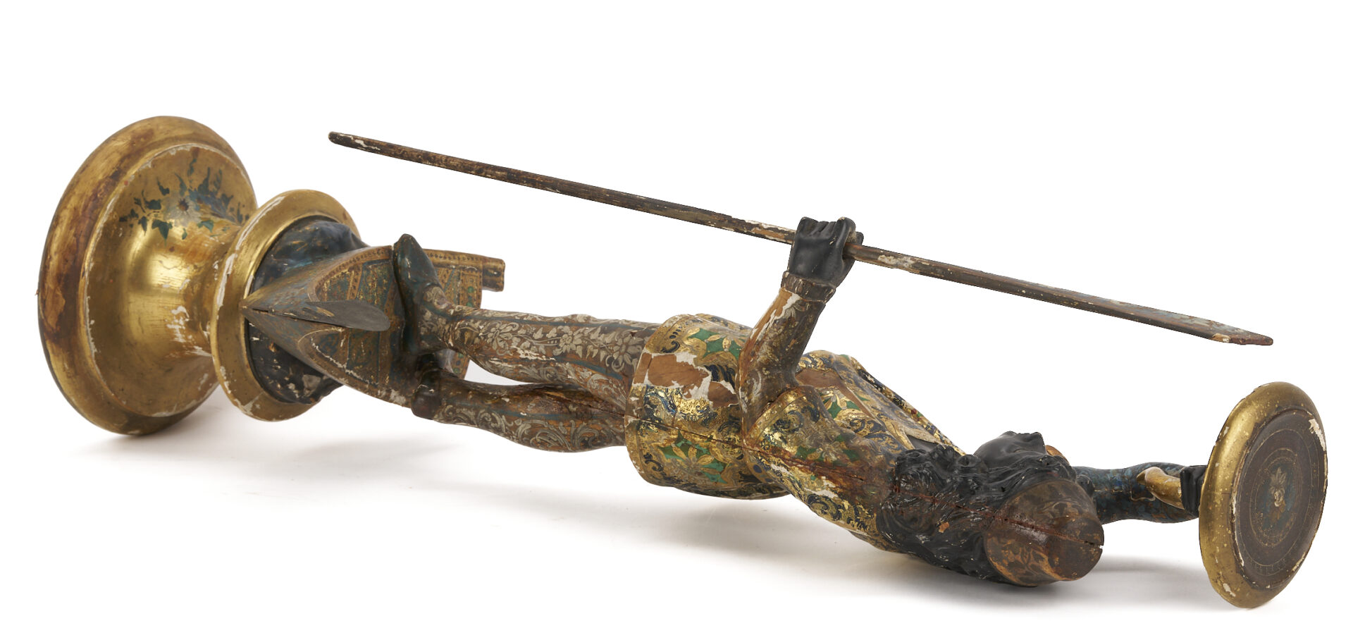 Lot 659: Carved Blackamoor Torchiere, Venetian Gondolier