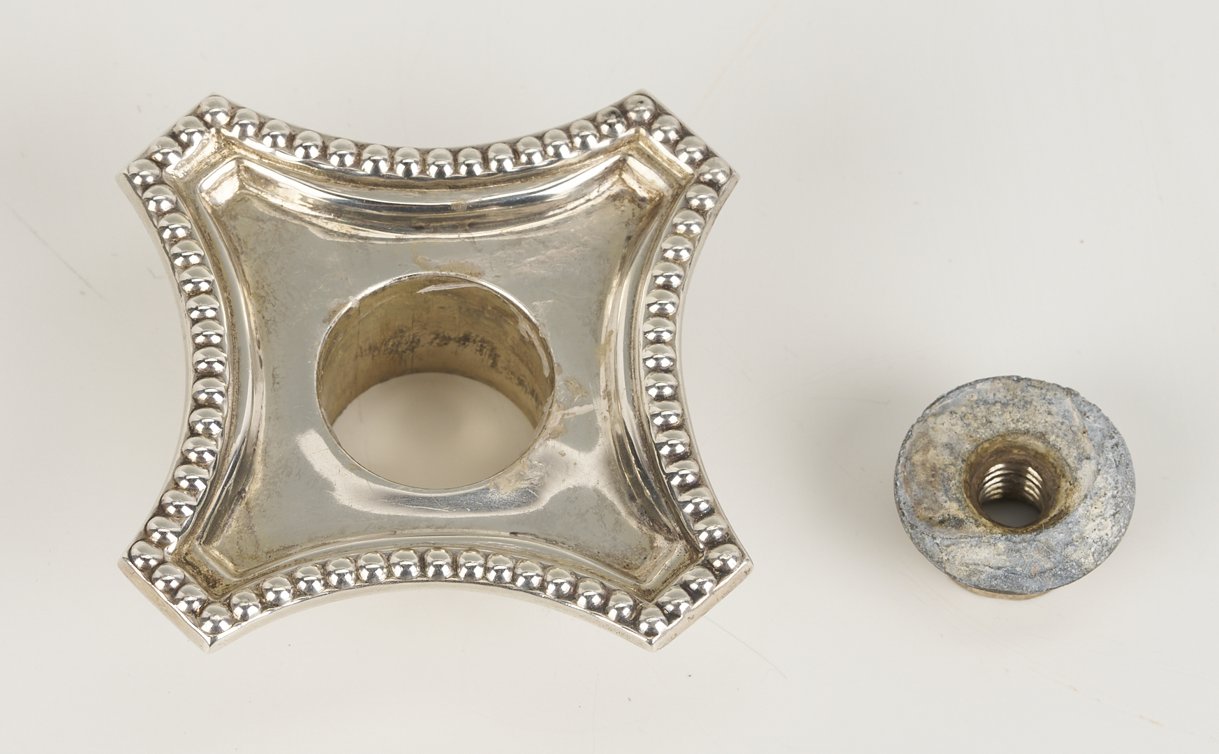 Lot 65: Pair of English Sterling 5-Light Candelabra