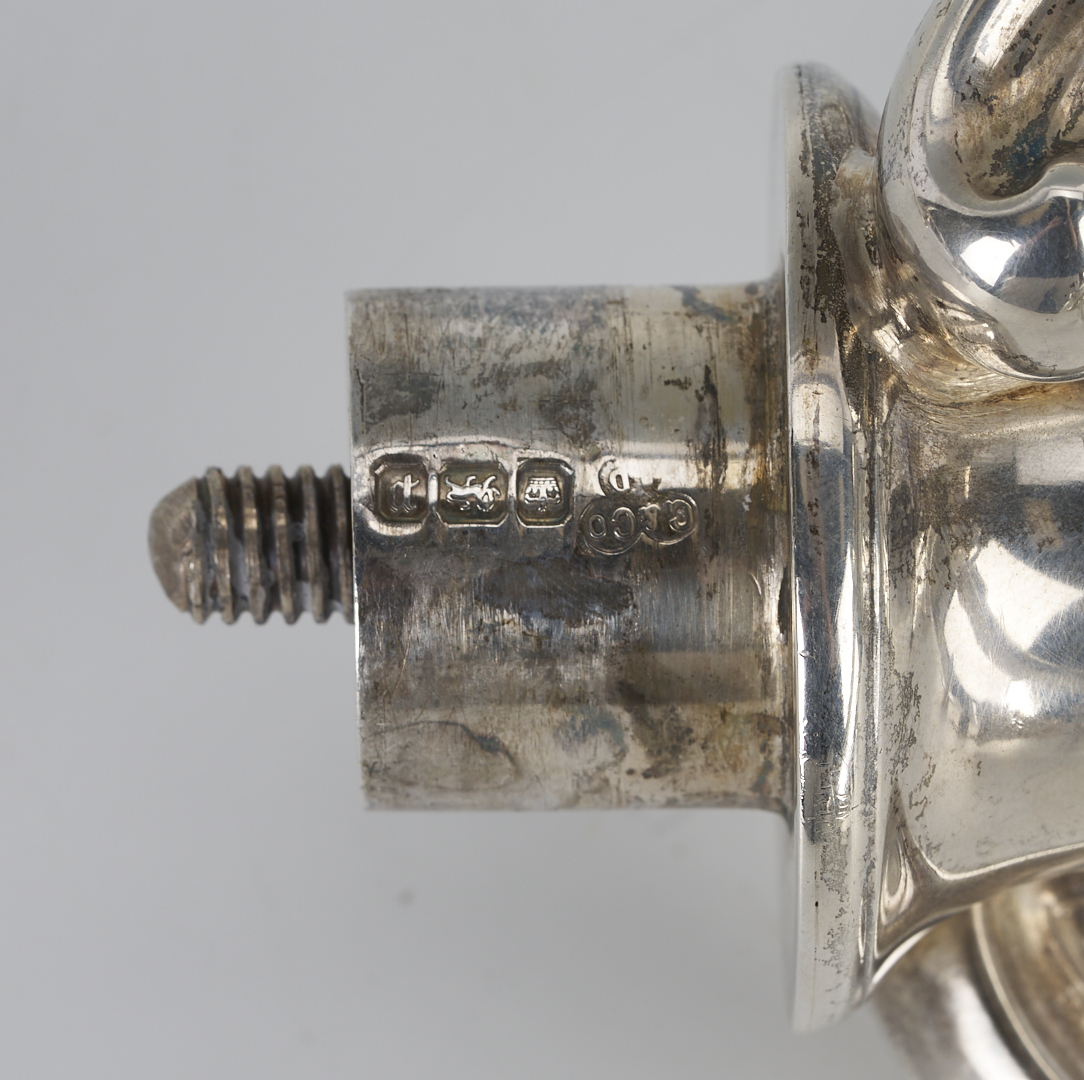 Lot 65: Pair of English Sterling 5-Light Candelabra