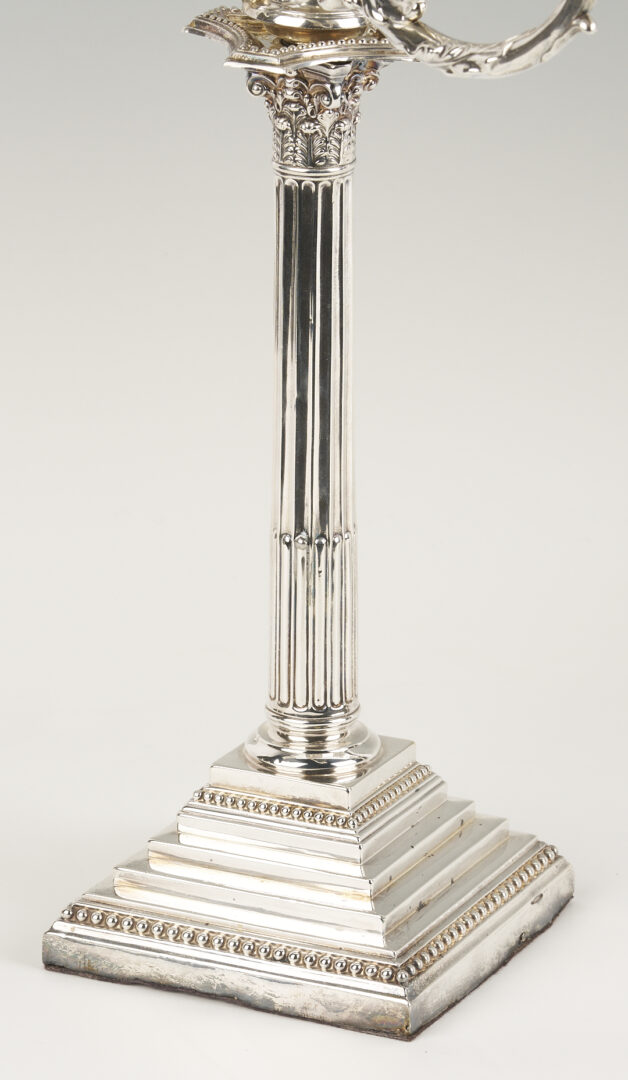 Lot 65: Pair of English Sterling 5-Light Candelabra