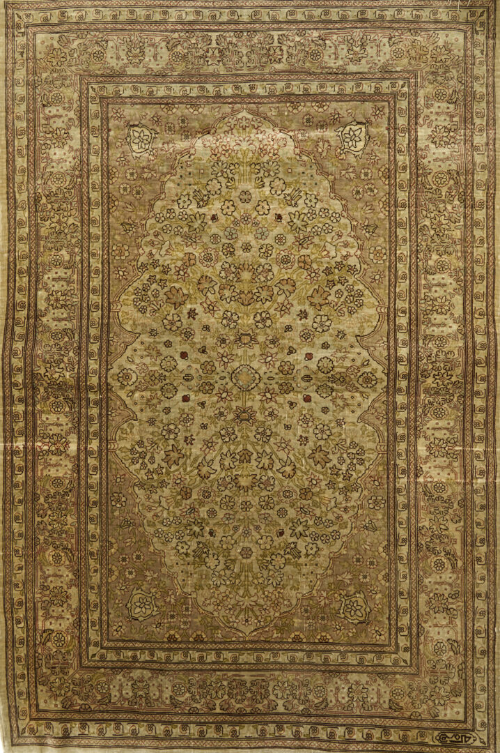 Lot 666: Signed Turkish Silk on Silk Signed Hereke