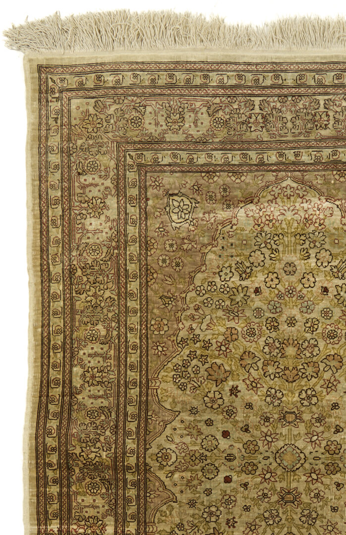 Lot 666: Signed Turkish Silk on Silk Signed Hereke
