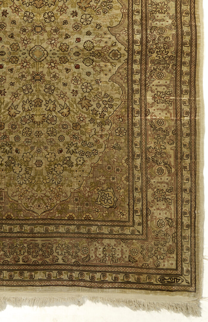 Lot 666: Signed Turkish Silk on Silk Signed Hereke