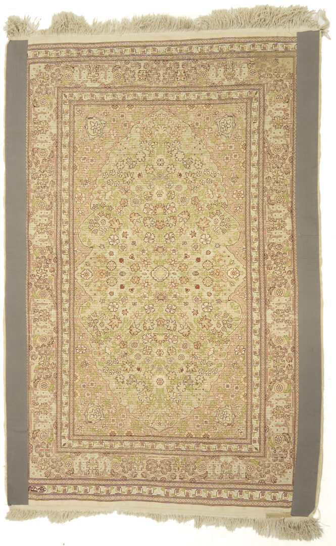 Lot 666: Signed Turkish Silk on Silk Signed Hereke