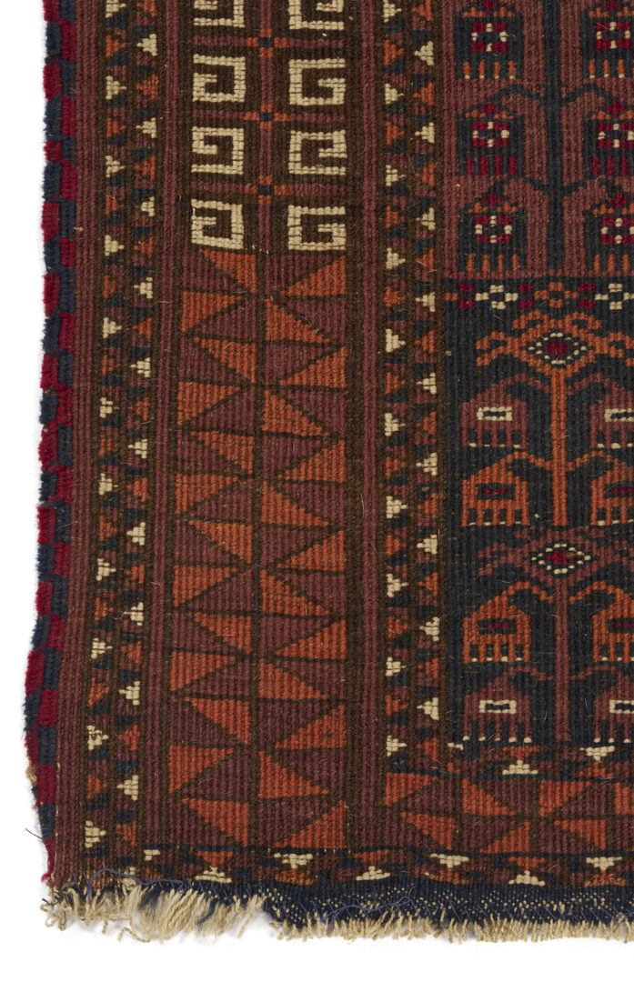 Lot 670: 2 Antique Turkmen Ersari Rugs, Ensi & Prayer Rug