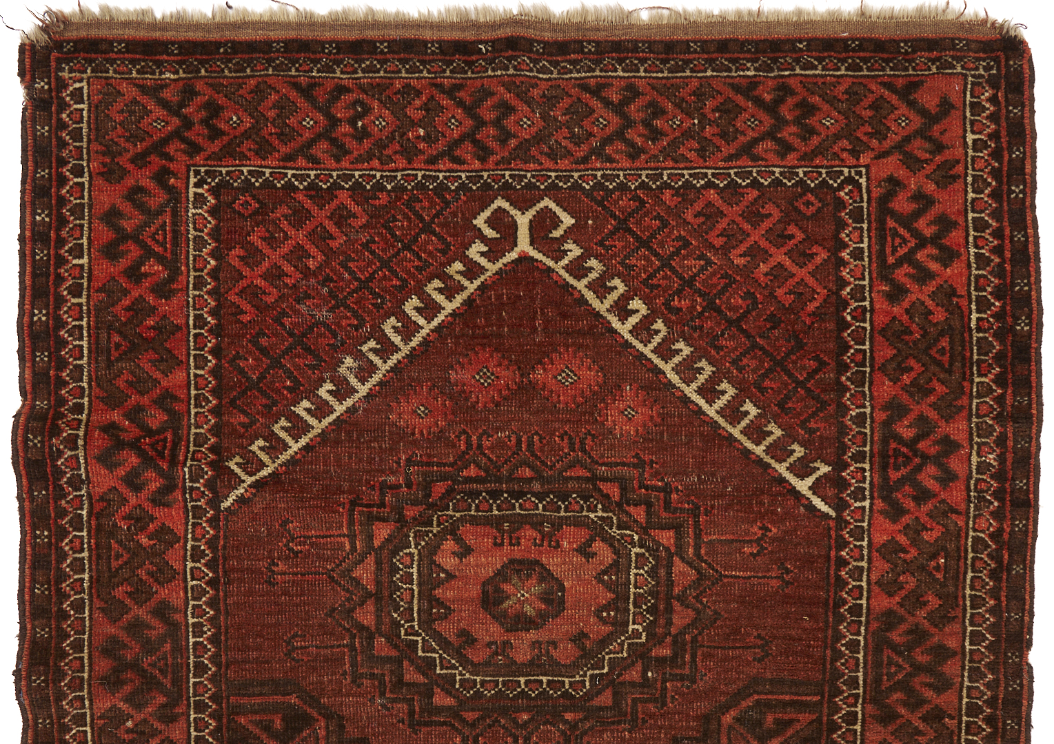 Lot 670: 2 Antique Turkmen Ersari Rugs, Ensi & Prayer Rug