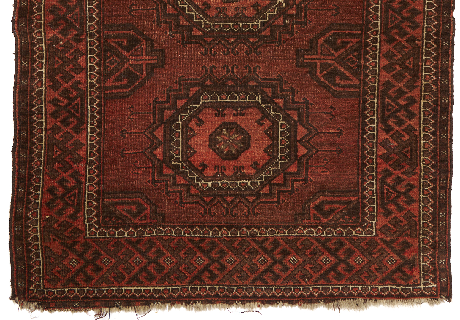 Lot 670: 2 Antique Turkmen Ersari Rugs, Ensi & Prayer Rug
