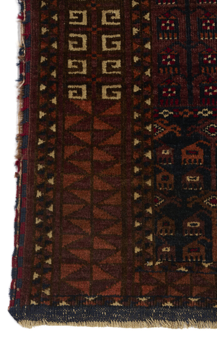 Lot 670: 2 Antique Turkmen Ersari Rugs, Ensi & Prayer Rug