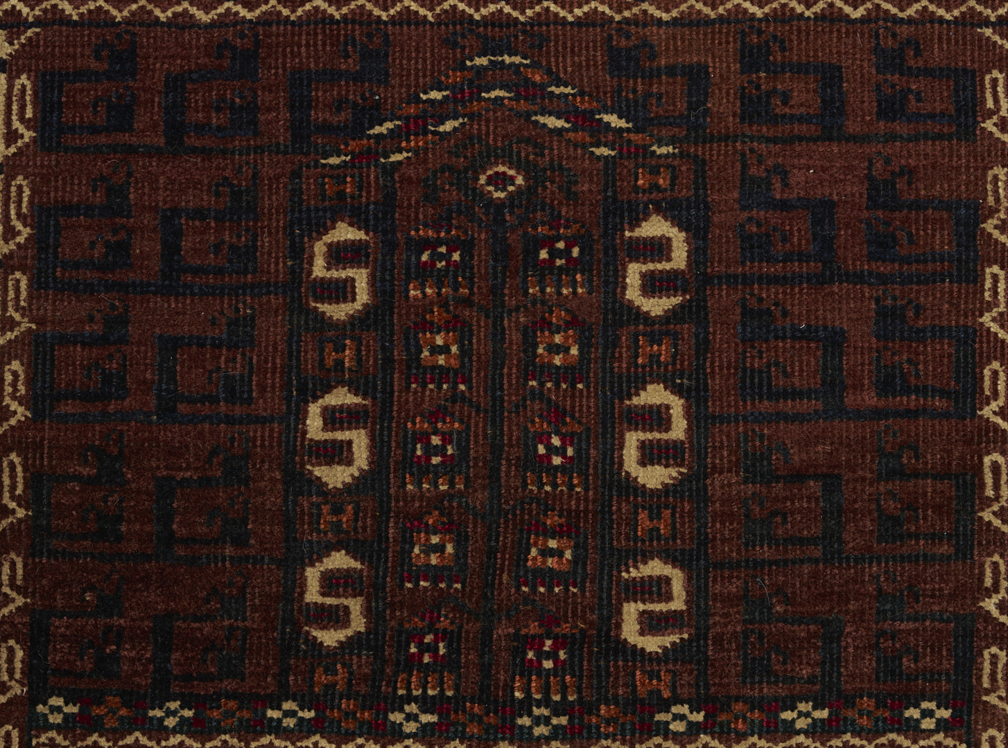 Lot 670: 2 Antique Turkmen Ersari Rugs, Ensi & Prayer Rug