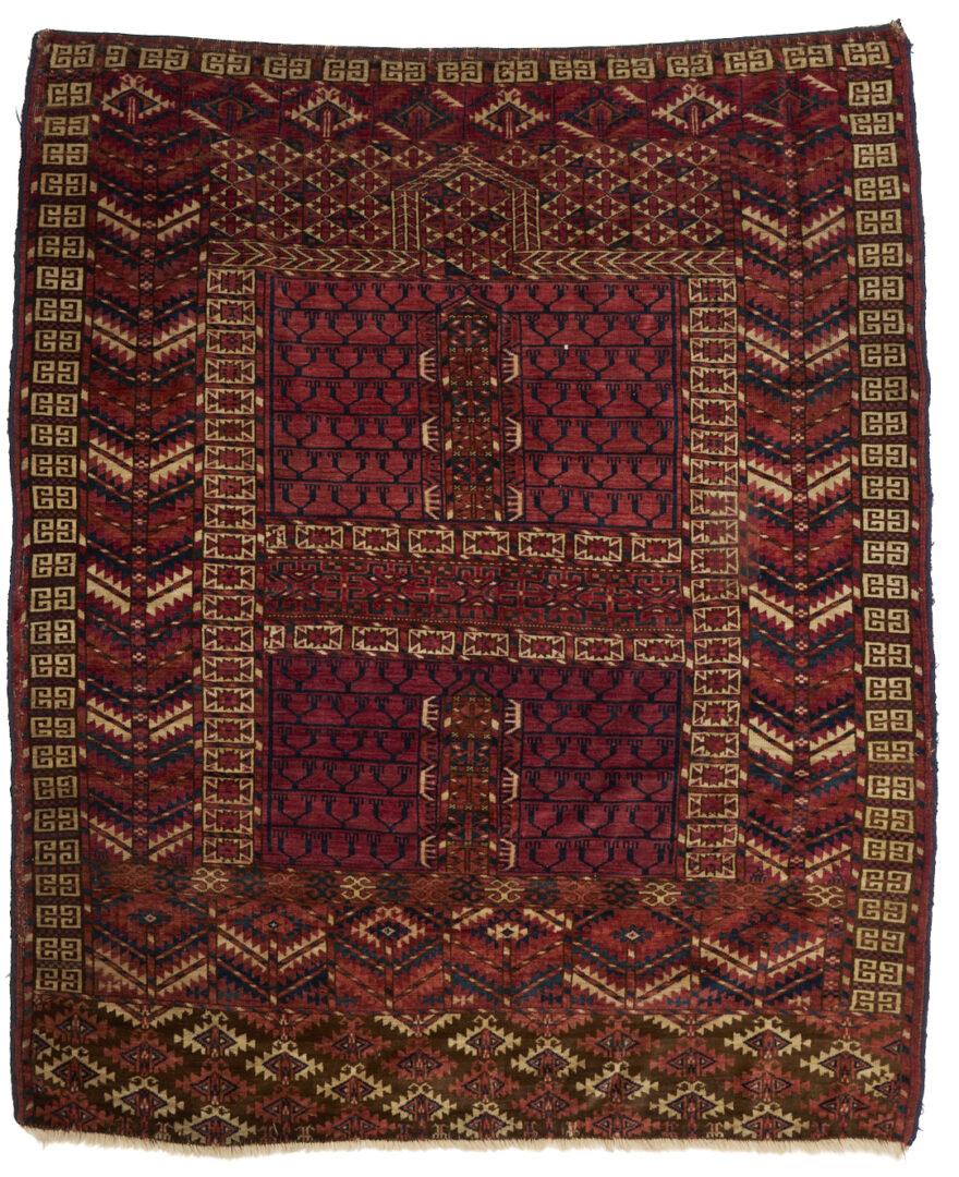 Lot 672: 2 Antique Turken Rugs, Ensi Yomud & Youmud