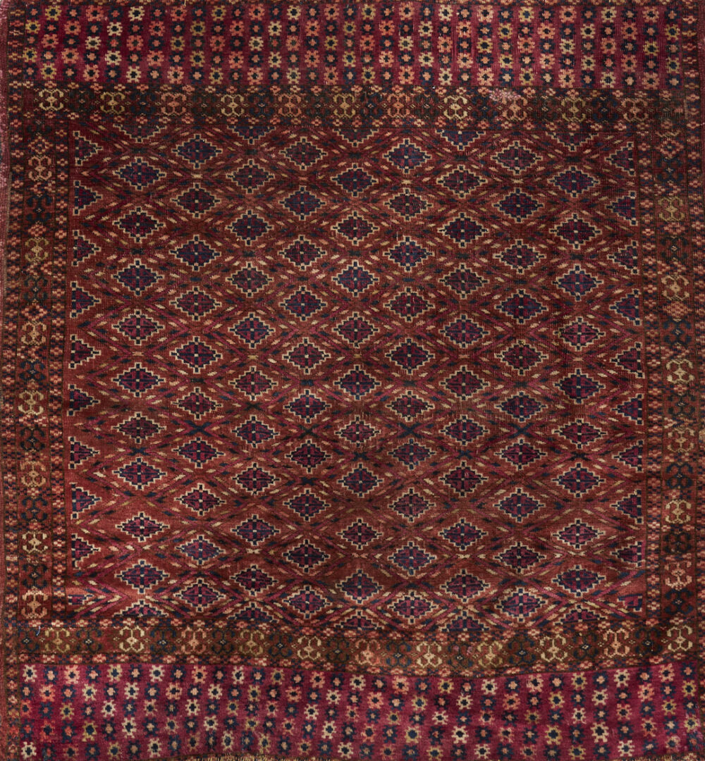 Lot 672: 2 Antique Turken Rugs, Ensi Yomud & Youmud
