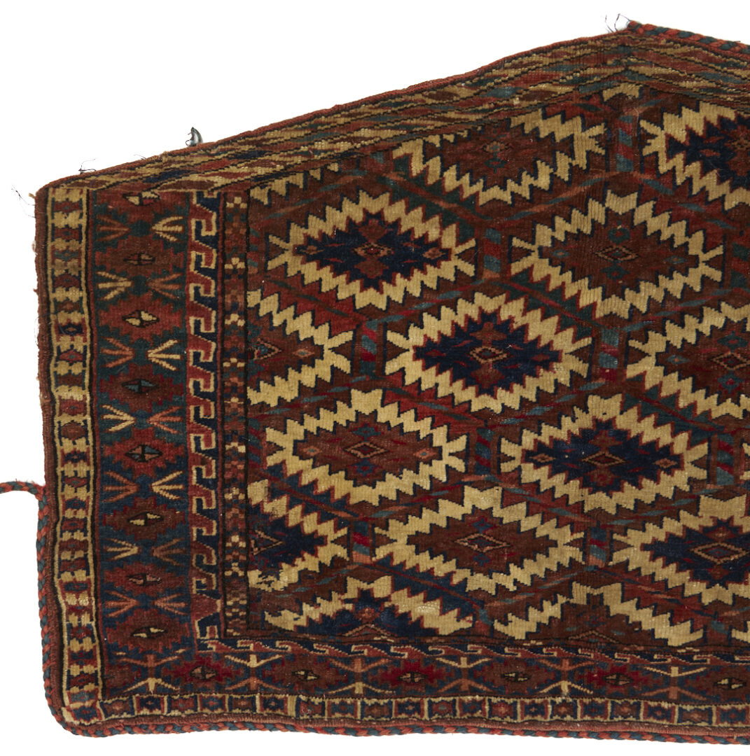 Lot 674: 3 Antique Turkman Weavings, 2 Yomud Chuval & 1 Yomud Asmalyk