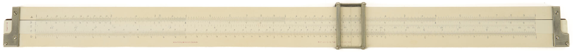 Lot 676: Grouping of 7 Keuffel & Esser Slide Rules; K&E
