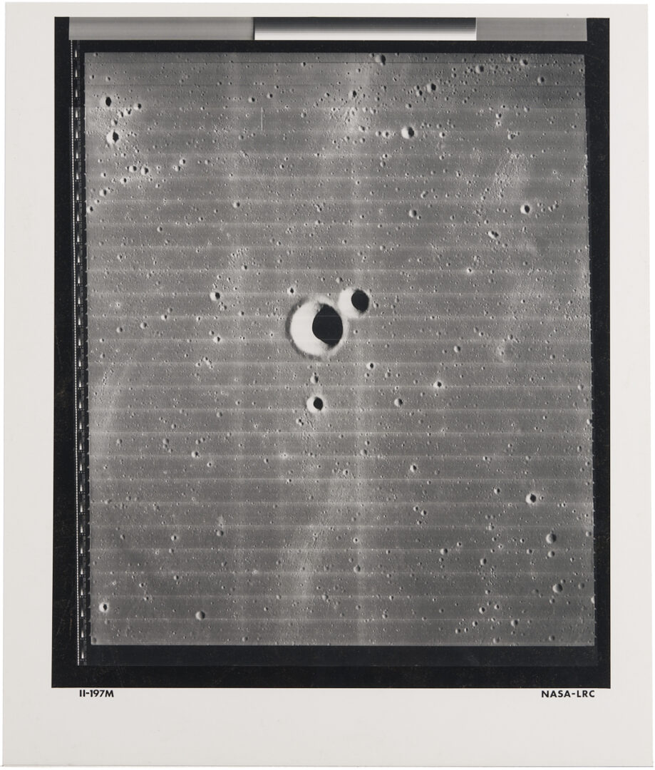 Lot 678: Four NASA Moon Survey Photos; Maestlin G Crater, 1966; Set 197