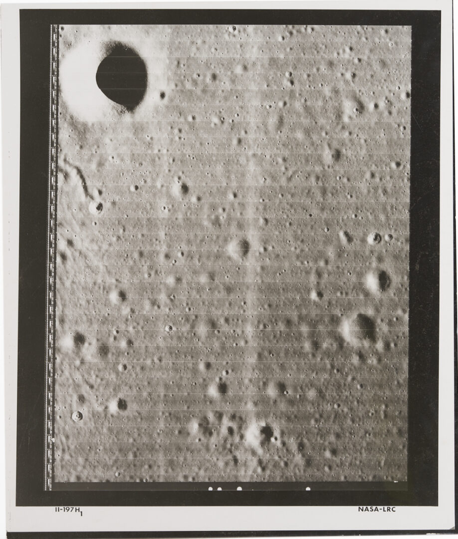 Lot 678: Four NASA Moon Survey Photos; Maestlin G Crater, 1966; Set 197