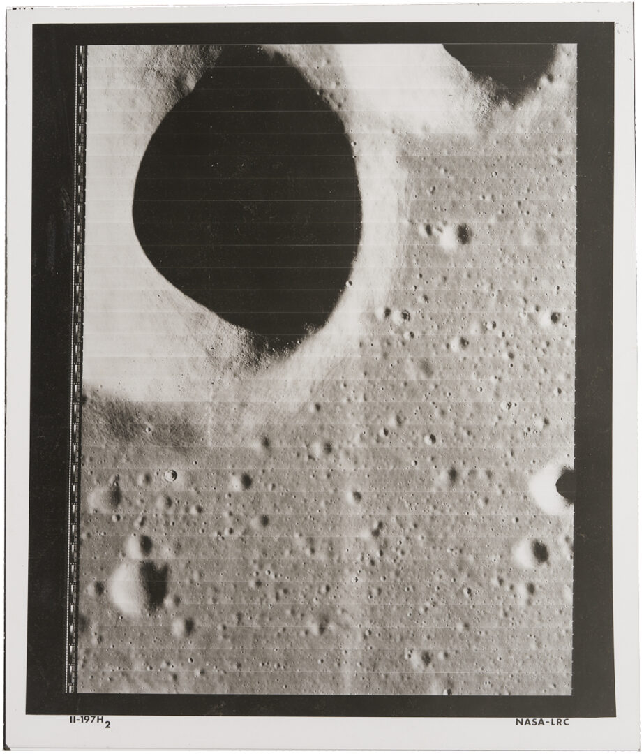 Lot 678: Four NASA Moon Survey Photos; Maestlin G Crater, 1966; Set 197