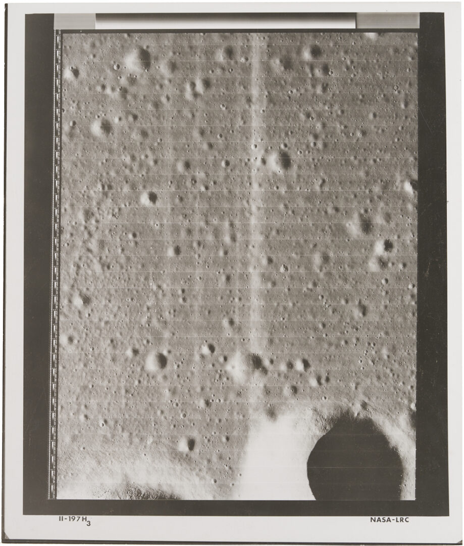 Lot 678: Four NASA Moon Survey Photos; Maestlin G Crater, 1966; Set 197