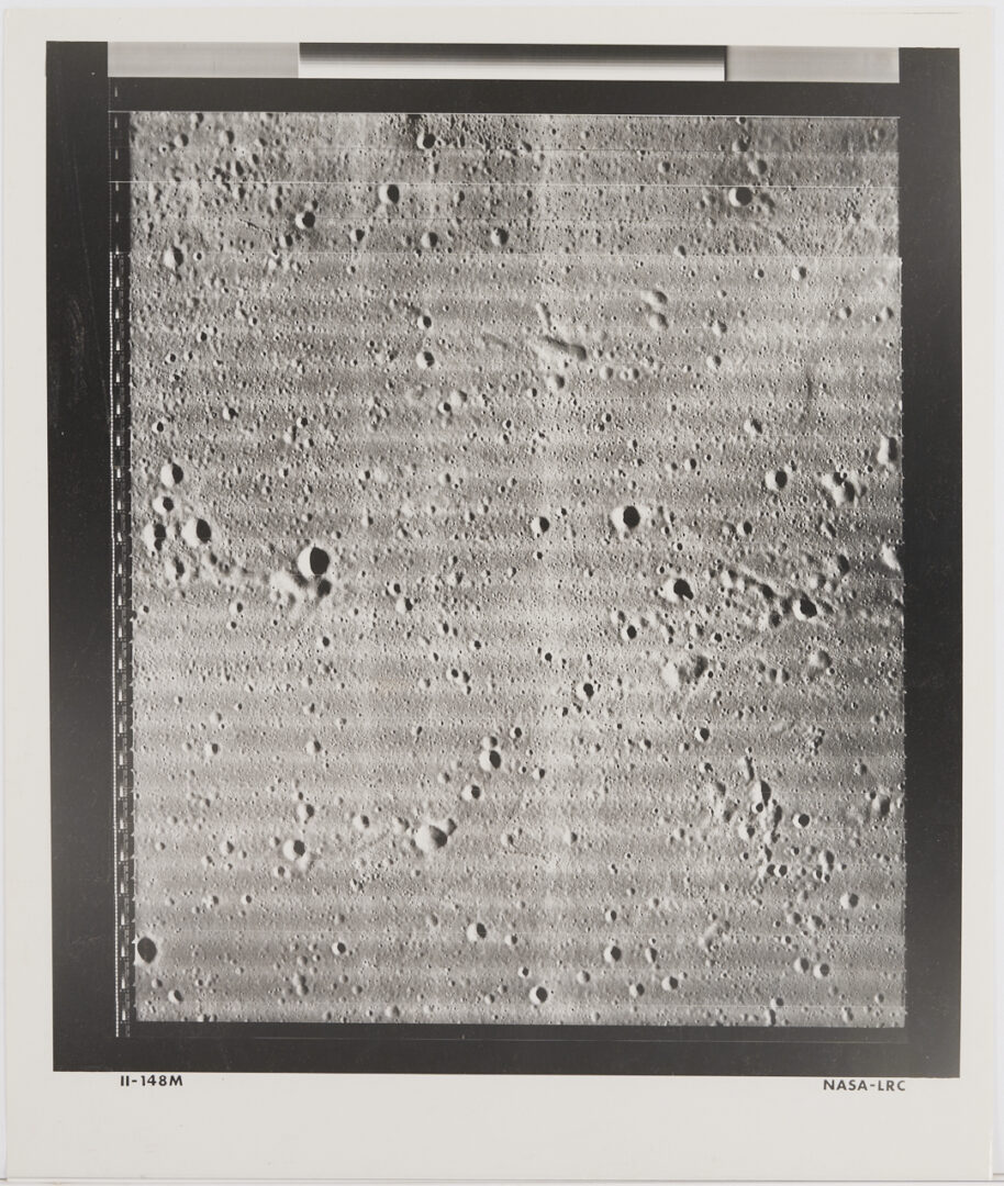 Lot 679: Four NASA Moon Survey Photos; 144M, 148M, 149M, 149H1