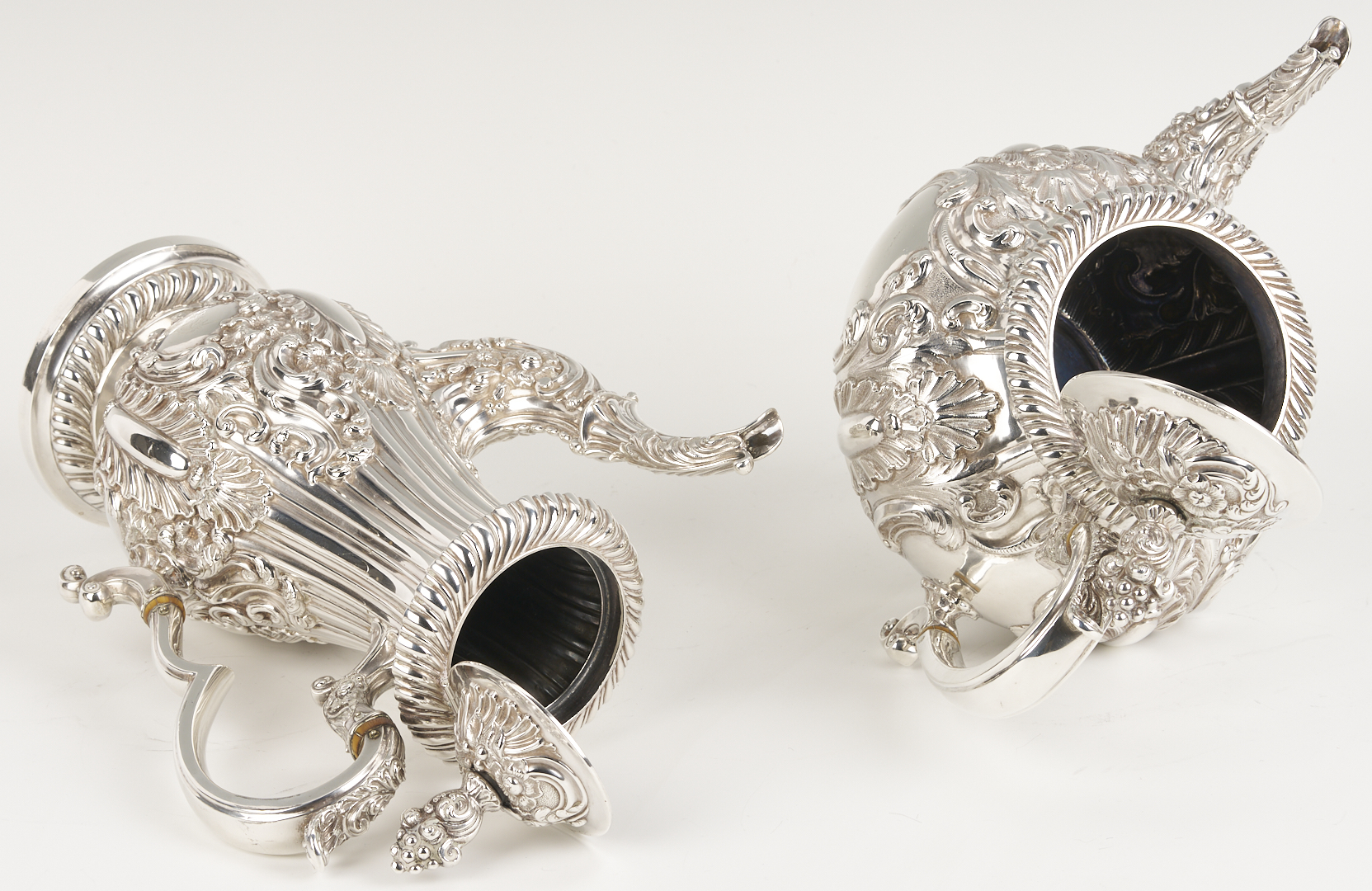 Lot 67: Assembled 4-Pc English Regency Sterling Tea Service