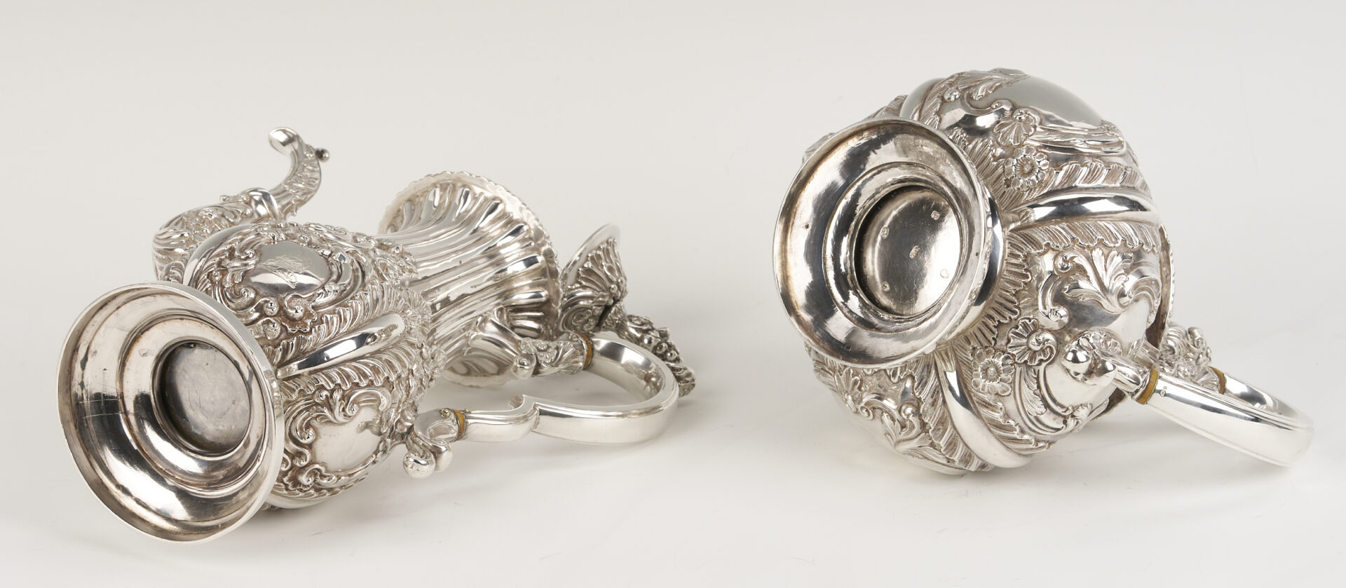 Lot 67: Assembled 4-Pc English Regency Sterling Tea Service