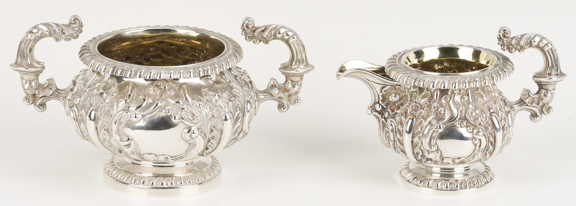 Lot 67: Assembled 4-Pc English Regency Sterling Tea Service
