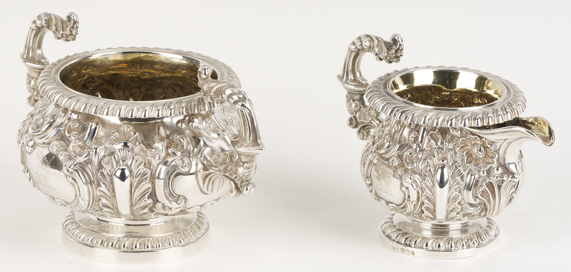 Lot 67: Assembled 4-Pc English Regency Sterling Tea Service
