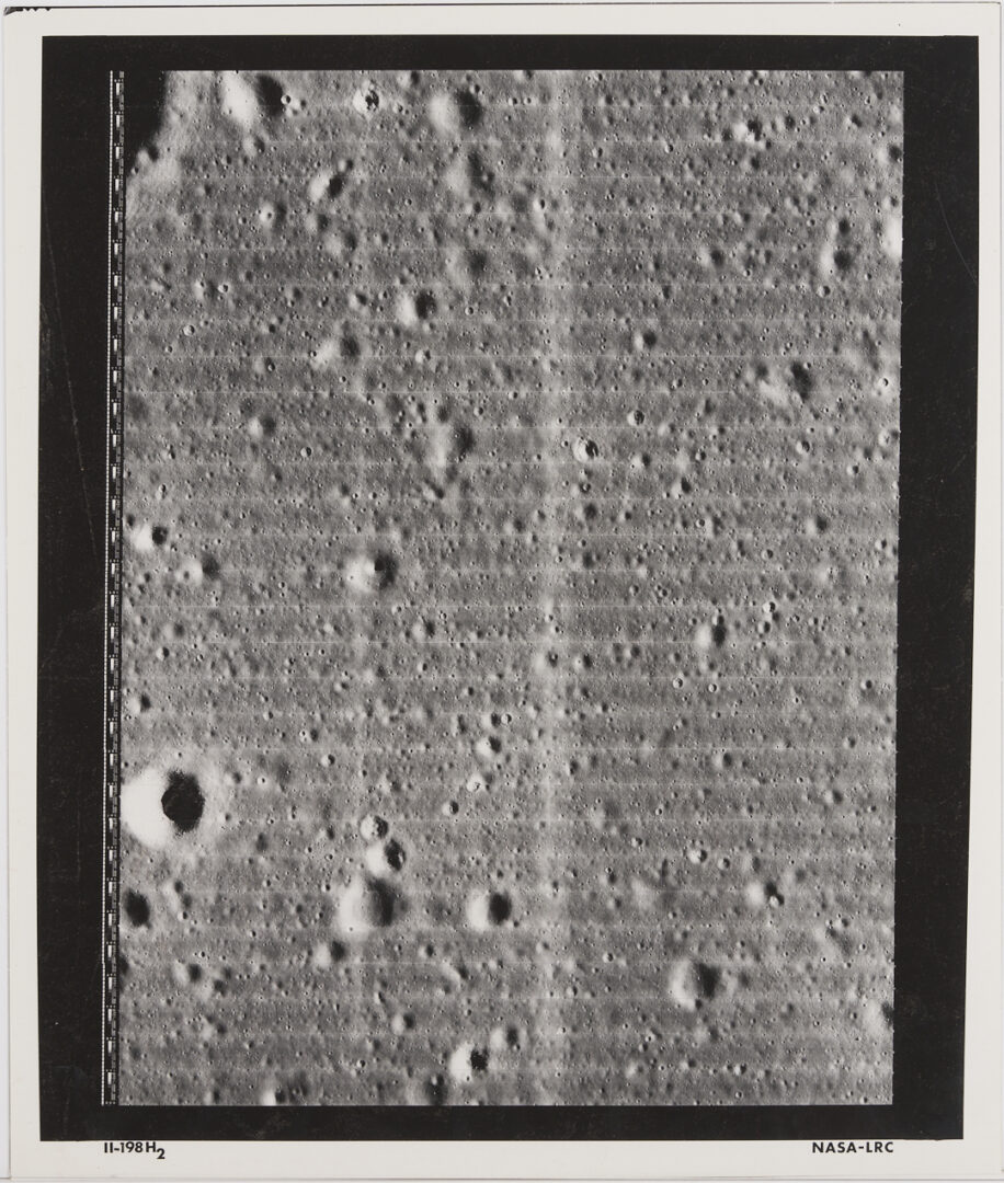 Lot 680: Four NASA Moon Survey Photos; 177H2, 198H1, 198H2, 198H3